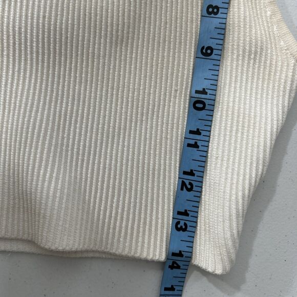 Aritzia Babaton Tank Top Womens M‎ Square Neck Off White Ribbed  Minimalist Y2K - Picture 7 of 7